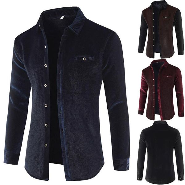 men's casual shirts autumn and winter long sleeve warm thickened imitation mink hair solid color square neck shirt, White;black
men's casual shirts autumn and winter long sleeve warm thickened imitation mink hair solid color square neck shirt, White;black