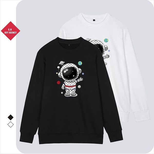 hoodiesadvertising culture shirt 2021 autumn new clothes generation men's high-grade cotton terry pullover, Black