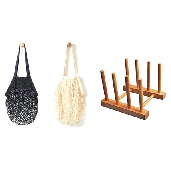 kitchen storage & organization 2pcs portable reusable mesh cotton net string bag with wooden drainer plate stand dish fold rack holder
kitchen storage & organization 2pcs portable reusable mesh cotton net string bag with wooden drainer plate stand dish fold rack holder