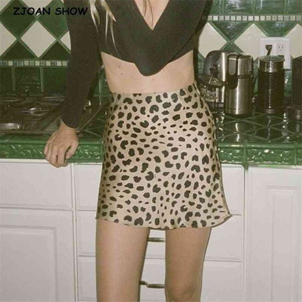 retro elastic high waist leopard print satin skirt like silk summer women mini short a-line skirts 210724, Black
retro elastic high waist leopard print satin skirt like silk summer women mini short a-line skirts 210724, Black