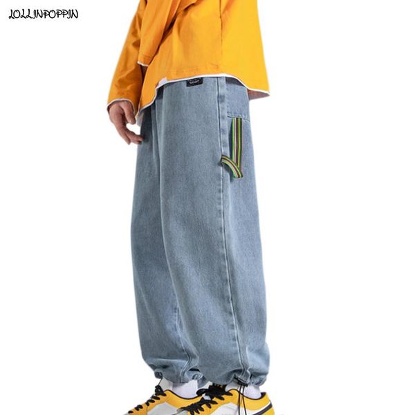 men's jeans draw cord leg opening men casual jogger denim pants drawstring waist 2021 side elastic ribbon mens light blue hip hop
men's jeans draw cord leg opening men casual jogger denim pants drawstring waist 2021 side elastic ribbon mens light blue hip hop