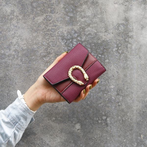 new solid color wallet women's purse small 30% off short splicing leather hand multifunctional multi slot card bag, Red;black
new solid color wallet women's purse small 30% off short splicing leather hand multifunctional multi slot card bag, Red;black