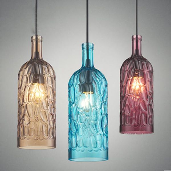 loft modern colorful winebottle glass pendant lights cord e27 led lamp ac 110v 220v for kitchen restaurant living room cafe bar lamps
loft modern colorful winebottle glass pendant lights cord e27 led lamp ac 110v 220v for kitchen restaurant living room cafe bar lamps