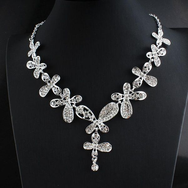 noble women's wedding necklace silver color butterfly crystal jewelry chokers, Golden;silver
noble women's wedding necklace silver color butterfly crystal jewelry chokers, Golden;silver