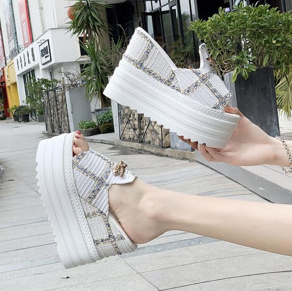 female slates wedge super high heels flip flops on the platform beach designer slides summer sandals zapatos de mujer 2021 slippers, Black
female slates wedge super high heels flip flops on the platform beach designer slides summer sandals zapatos de mujer 2021 slippers, Black