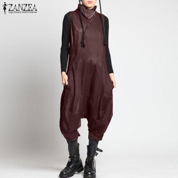 women's jumpsuits & rompers fashion asymmetrical zip overalls summer 2021 zanzea solid harem pants lapel playsuits female romper plus s, Black;white
women's jumpsuits & rompers fashion asymmetrical zip overalls summer 2021 zanzea solid harem pants lapel playsuits female romper plus s, Black;white