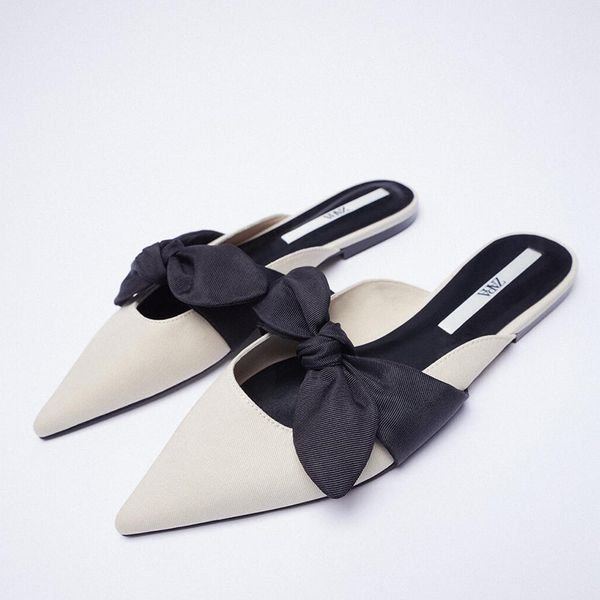 dress shoes designer beige bowknot temperament muller pointed toe back empty mules flat half tow lazy 3n8d, Black
dress shoes designer beige bowknot temperament muller pointed toe back empty mules flat half tow lazy 3n8d, Black