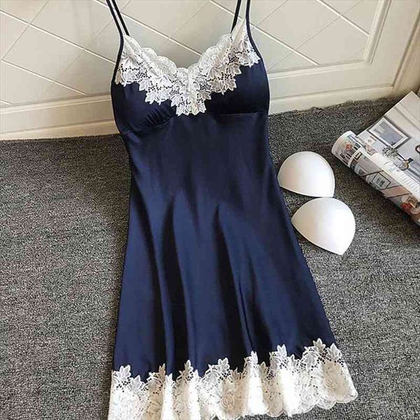 womens lingerie summer silk night gown lace patchwork mini night dress spaghetti strap sleepwear ladies chest pad homewear, Black;red
womens lingerie summer silk night gown lace patchwork mini night dress spaghetti strap sleepwear ladies chest pad homewear, Black;red