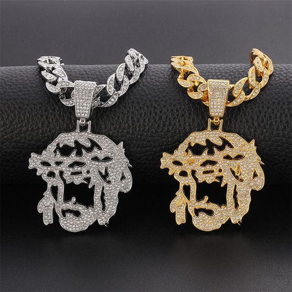 pendant necklaces 2021 hip hop jesus metal necklace iced out crystal rapper xxxtentacion miami cuban chain charm jewelry gifts, Silver
pendant necklaces 2021 hip hop jesus metal necklace iced out crystal rapper xxxtentacion miami cuban chain charm jewelry gifts, Silver