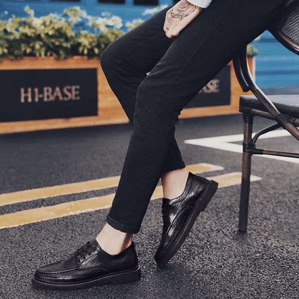 fashion men's sho british busins drs 2021 spring youth leisure small leather korean version, Black
fashion men's sho british busins drs 2021 spring youth leisure small leather korean version, Black