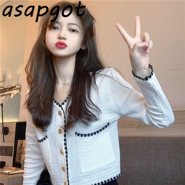 v neck long sleeve sweater women cardigan knitted spring wild slim single breasted sueter mujer invierno crop sweater pocket 210610, White
v neck long sleeve sweater women cardigan knitted spring wild slim single breasted sueter mujer invierno crop sweater pocket 210610, White