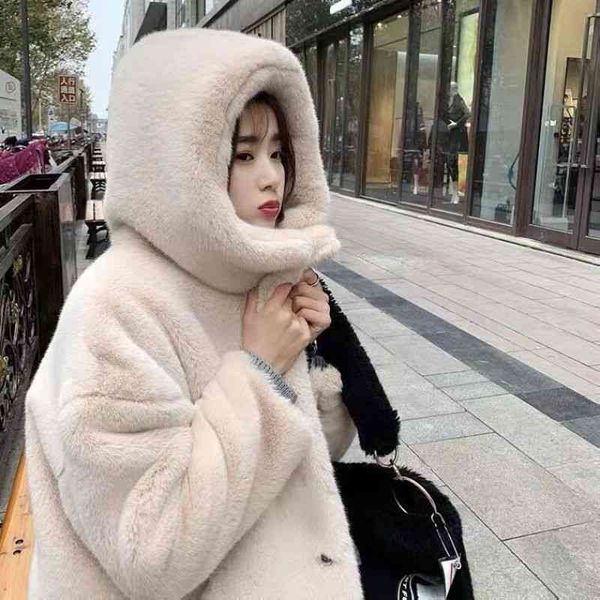women's fur & faux winter women long coat loose hooded overcoat female thick warm plus size plush outerwear 5gfm, Black
women's fur & faux winter women long coat loose hooded overcoat female thick warm plus size plush outerwear 5gfm, Black