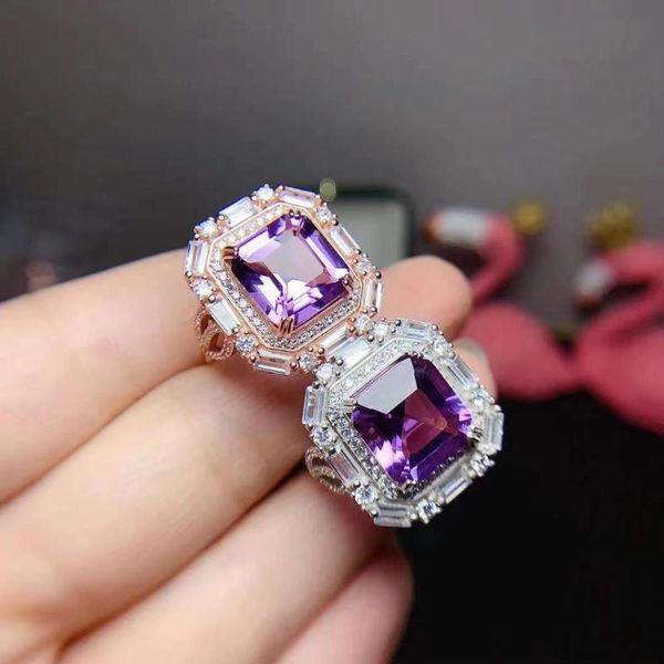 cluster rings the birthday gift amethys ring natural and real 925 sterling silver for men or women, Golden;silver
cluster rings the birthday gift amethys ring natural and real 925 sterling silver for men or women, Golden;silver
