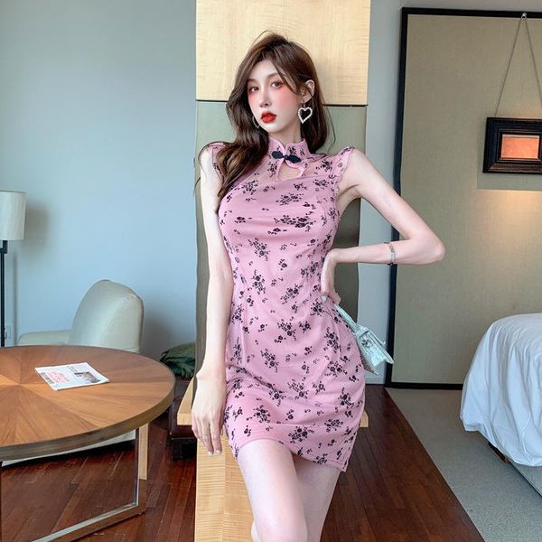 ethnic clothing chinese style dress floral print net yarn sleeveless cheongsam mini skirt evening dresses, Red
ethnic clothing chinese style dress floral print net yarn sleeveless cheongsam mini skirt evening dresses, Red