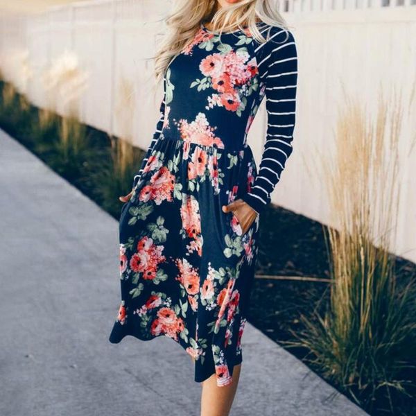 boho print dress women o neck long sleeve pocket floral printing stripe splicing elegant vintage party dresses robe casual, Black;gray
boho print dress women o neck long sleeve pocket floral printing stripe splicing elegant vintage party dresses robe casual, Black;gray