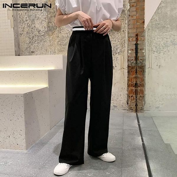 man casual zipper wide leg bottoms streetwear incerun men leisure patchwork pants korean style elastic waist baggy trousers 5xl men's, Black
man casual zipper wide leg bottoms streetwear incerun men leisure patchwork pants korean style elastic waist baggy trousers 5xl men's, Black
