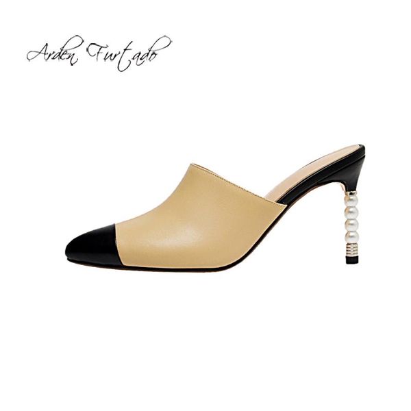 slippers arden furtado summer fashion women's shoes genuine leather pointed toe stilettos pearls heels elegant mules 41, Black
slippers arden furtado summer fashion women's shoes genuine leather pointed toe stilettos pearls heels elegant mules 41, Black