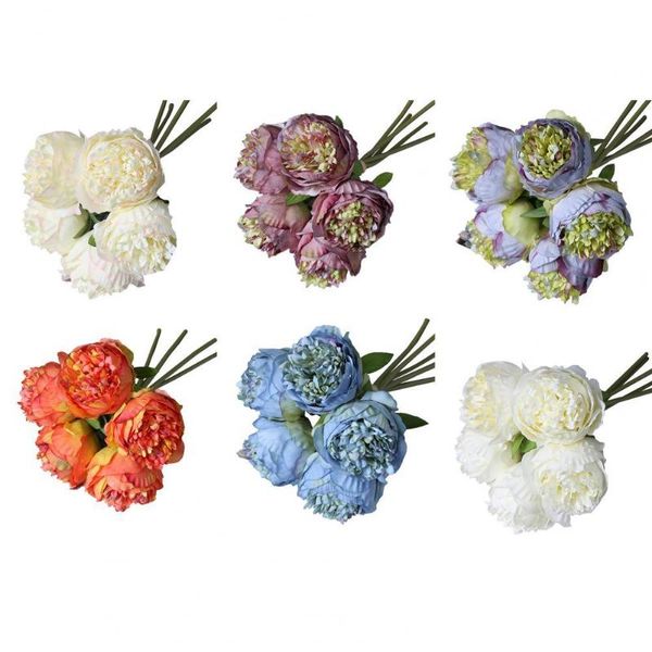 bouquet 5 heads peony artificial faux silk fake flowers for home wedding decor decorative & wreaths
bouquet 5 heads peony artificial faux silk fake flowers for home wedding decor decorative & wreaths