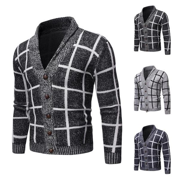 men's sweaters warm winter sweater mens v neck cardigans buttons thick stripe plaid slim fit knit jumpers casual button, White;black
men's sweaters warm winter sweater mens v neck cardigans buttons thick stripe plaid slim fit knit jumpers casual button, White;black