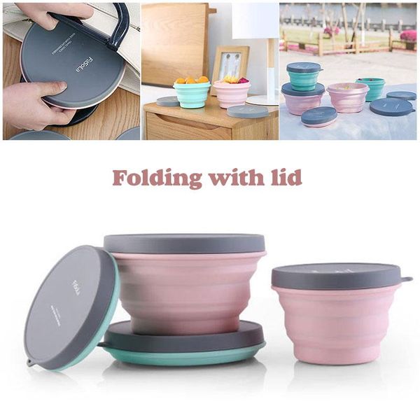 bowls collapsible bowl with lid microwave safe silicone container portable bento lunch case for student office 500/1000ml
bowls collapsible bowl with lid microwave safe silicone container portable bento lunch case for student office 500/1000ml