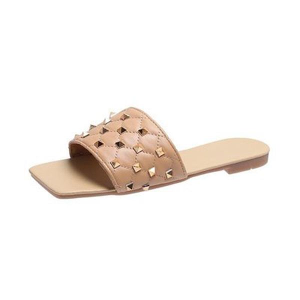 woman rivet slippers women rhombic slides sewing flats women's shoes female fashion square toe summer outdoor big size, Black
woman rivet slippers women rhombic slides sewing flats women's shoes female fashion square toe summer outdoor big size, Black
