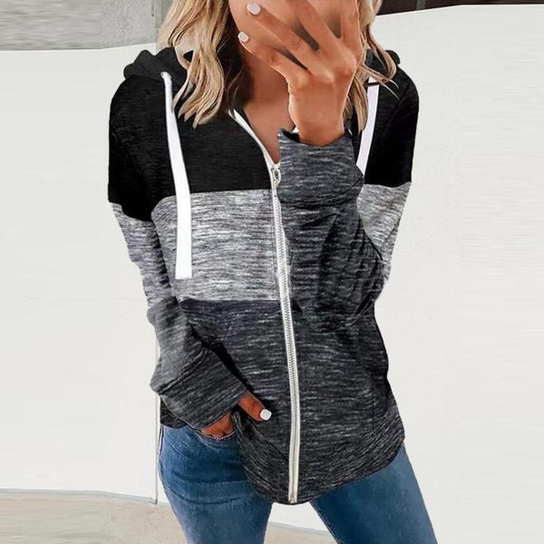 women's jackets women zipper hooded patchwork coat winter autumn lady long sleeve drawstring jacket casual loose femme streetwear outd, Black;brown
women's jackets women zipper hooded patchwork coat winter autumn lady long sleeve drawstring jacket casual loose femme streetwear outd, Black;brown