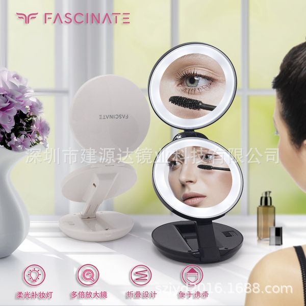 mirrors round three fold led make-up mirror mini portable fill light make-up mirror girl portable mirror
mirrors round three fold led make-up mirror mini portable fill light make-up mirror girl portable mirror