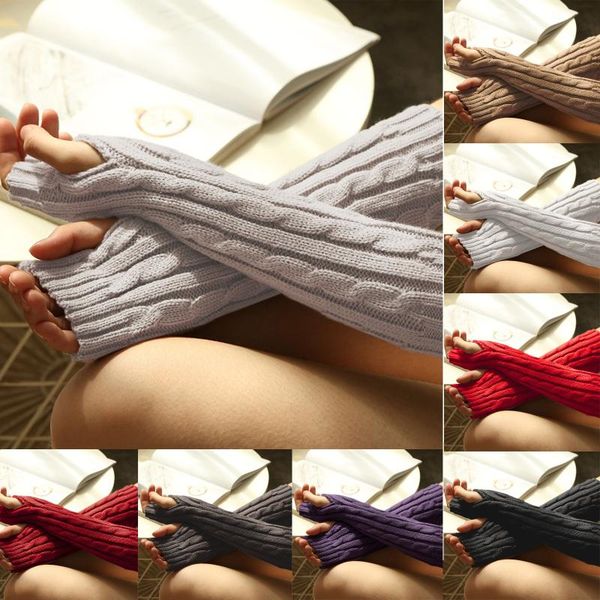 five fingers gloves knitted twisted long women warm solid color winter fingerless for girl guantes invierno mujer luvas, Blue;gray
five fingers gloves knitted twisted long women warm solid color winter fingerless for girl guantes invierno mujer luvas, Blue;gray