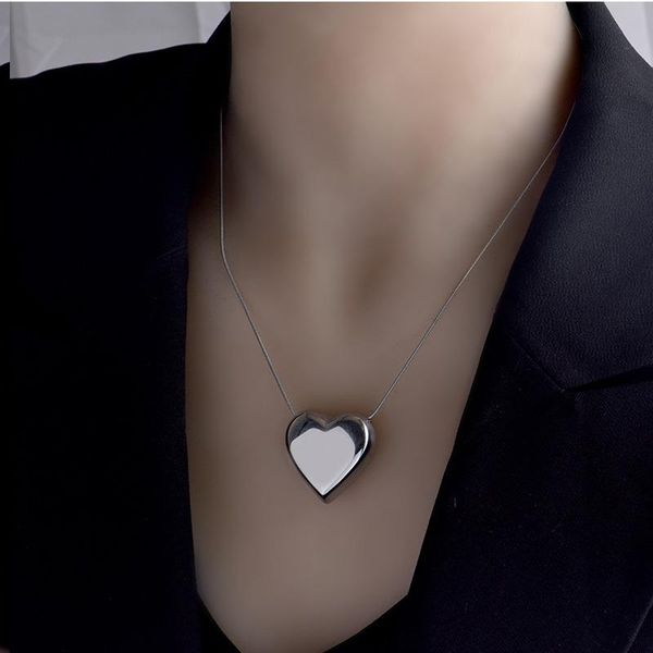 chains cowbread big love necklace for women peach heart pendant clavicle chain stainless steel women's jewelry, Silver
chains cowbread big love necklace for women peach heart pendant clavicle chain stainless steel women's jewelry, Silver