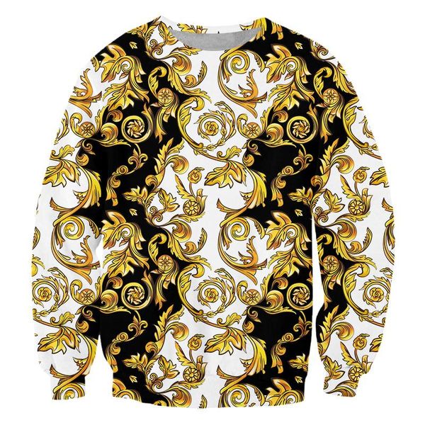 men's hoodies & sweatshirts 3d baroque court crown golden flower luxury big pattern comfortable design pullover brand plus size turtlen, Black
men's hoodies & sweatshirts 3d baroque court crown golden flower luxury big pattern comfortable design pullover brand plus size turtlen, Black