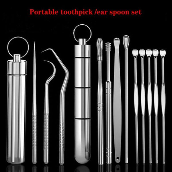 party favor stainless steel toothpick ear spoon set dental floss storage tube metal sealed bottle flossing tool artifact portable keychain
party favor stainless steel toothpick ear spoon set dental floss storage tube metal sealed bottle flossing tool artifact portable keychain
