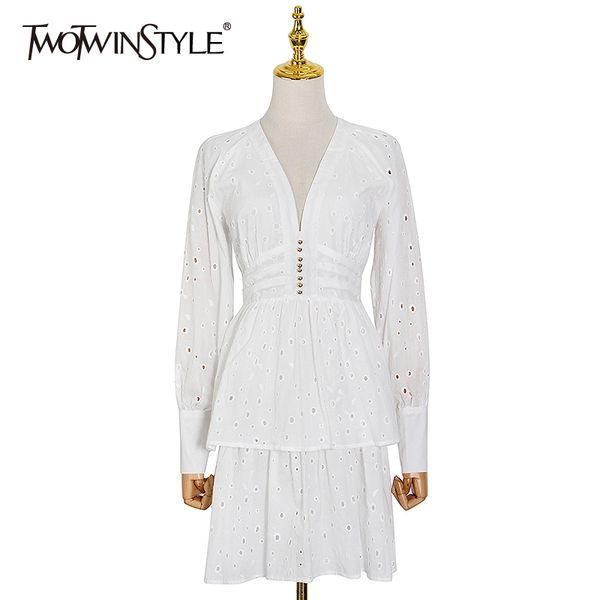 white patchwork beading dress for women v neck long sleeve high waist hollow out dresses female fashion new style 210428, Black;gray
white patchwork beading dress for women v neck long sleeve high waist hollow out dresses female fashion new style 210428, Black;gray