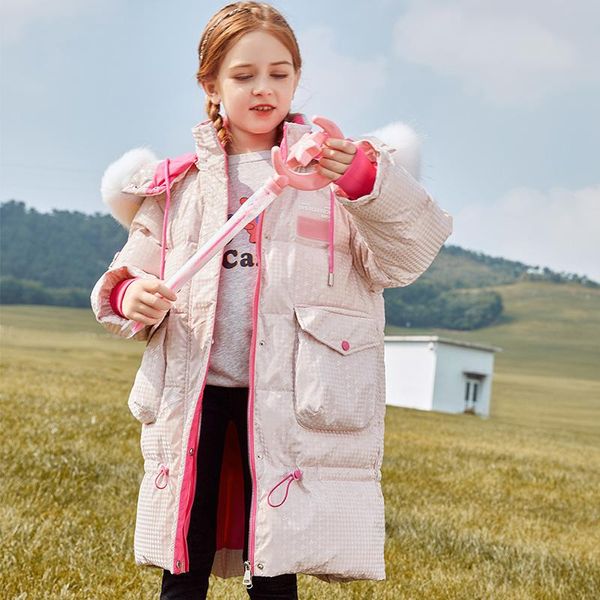 down coat girls jacket mid-length 2021 winter clothes for duck shiny 4-12 years big pocket large fur collar, Blue;gray
down coat girls jacket mid-length 2021 winter clothes for duck shiny 4-12 years big pocket large fur collar, Blue;gray