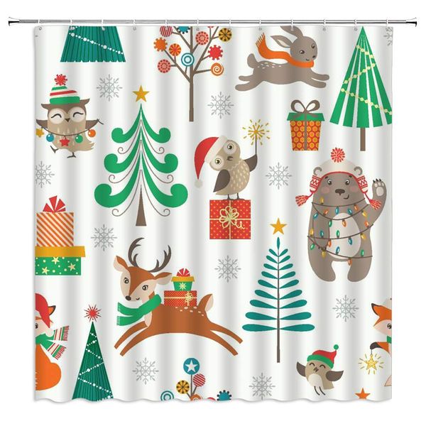 christmas shower curtain colourful cartoon cute reindeer owl brown bear running animal christmas tree dress up gift,70x70 inch
christmas shower curtain colourful cartoon cute reindeer owl brown bear running animal christmas tree dress up gift,70x70 inch