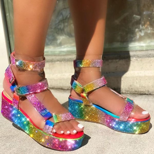 brand design quality big size 43 bright rhinestones fashion ins comfy walking summer platform sandals leisure shoes women, Black
brand design quality big size 43 bright rhinestones fashion ins comfy walking summer platform sandals leisure shoes women, Black