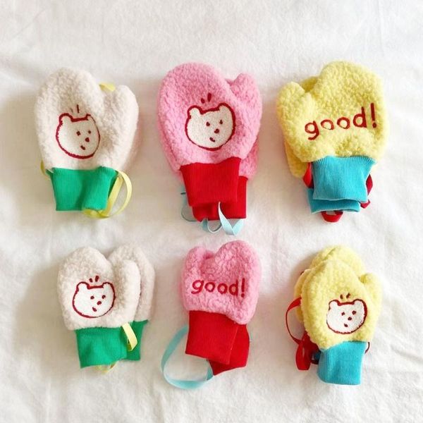 children's mittens cute plush bear gloves fluffy cartoon animal with string full finger winter lined for toddler, White
children's mittens cute plush bear gloves fluffy cartoon animal with string full finger winter lined for toddler, White
