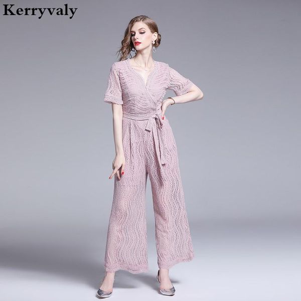 women's pants & capris summer pink lace jumpsuit for women rompers 2021 high waist wide-legged bodysuit overalls playsuit k3920, Black;white
women's pants & capris summer pink lace jumpsuit for women rompers 2021 high waist wide-legged bodysuit overalls playsuit k3920, Black;white