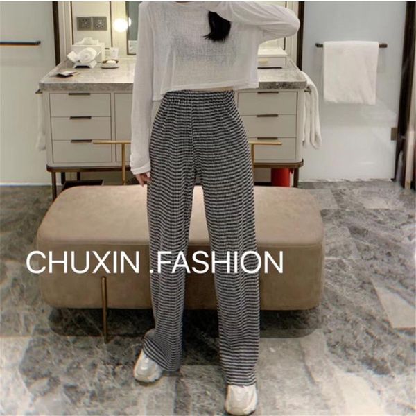 women's pants & capris 2021 women summer all-match casual cool elastic high waist split wide leg houndstooth mopping trousers, Black;white
women's pants & capris 2021 women summer all-match casual cool elastic high waist split wide leg houndstooth mopping trousers, Black;white