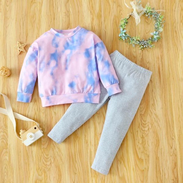 clothing sets fall girls kids clothes 2 pcs tie dye long sleeve sweater +solid pants fashion outfits 1-6y, White
clothing sets fall girls kids clothes 2 pcs tie dye long sleeve sweater +solid pants fashion outfits 1-6y, White