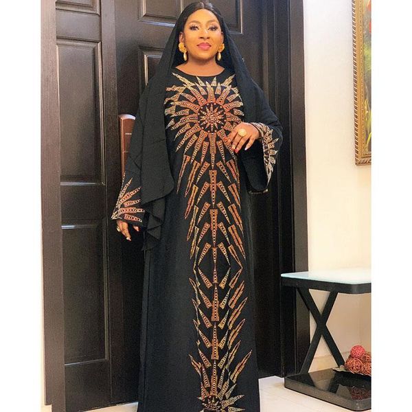 african bazin dress for women clothing autumn with a turban muslim loose robe fashion party club africa lady casual dresses, Black;gray
african bazin dress for women clothing autumn with a turban muslim loose robe fashion party club africa lady casual dresses, Black;gray