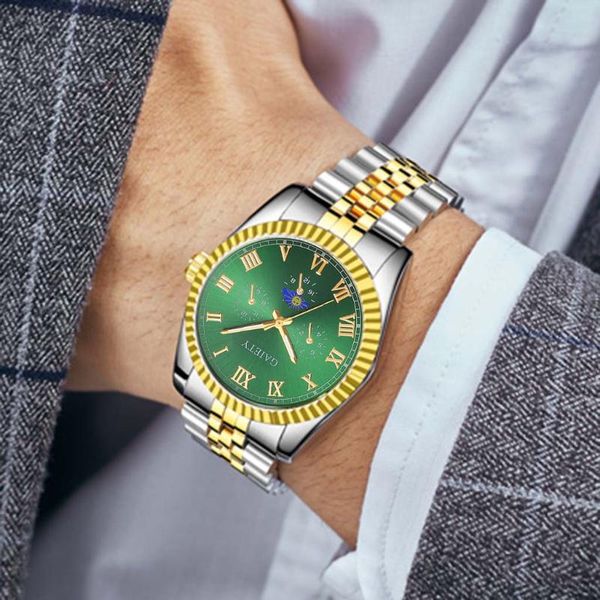 wristwatches gaiety copy quartz watch steel fashion pattern personality men's three eyes six needle rome band wristwatch for drop, Slivery;brown
wristwatches gaiety copy quartz watch steel fashion pattern personality men's three eyes six needle rome band wristwatch for drop, Slivery;brown
