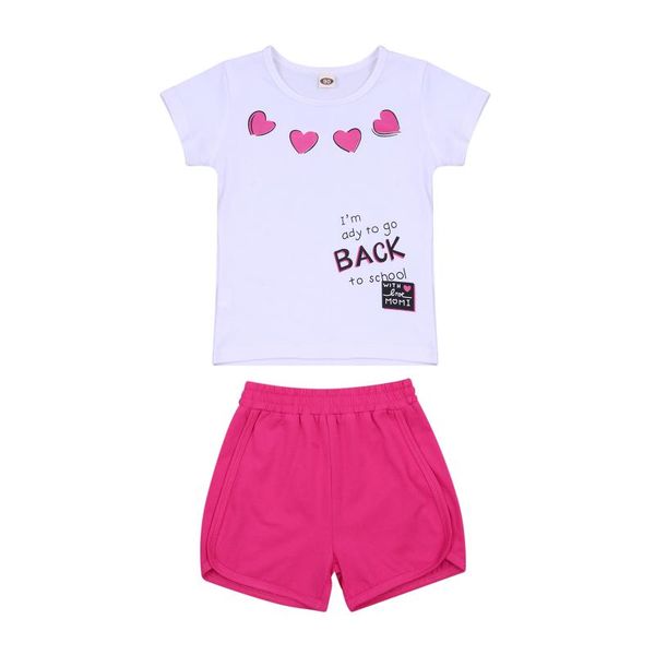 clothing sets arrival fashion kids girls valentine's day 2-piece outfit set short sleeve heart print t-shirt+shorts, White
clothing sets arrival fashion kids girls valentine's day 2-piece outfit set short sleeve heart print t-shirt+shorts, White