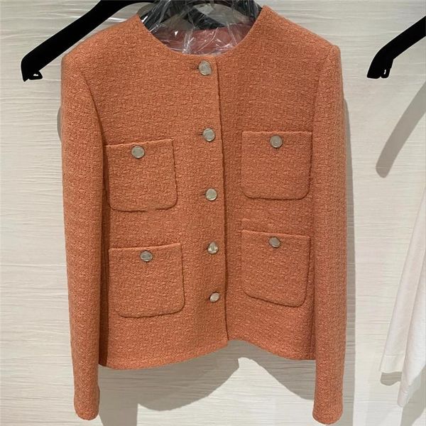 women's jackets autumn winter short tweed jacket women 2021 korean fashion o-neck long sleeve orange wool coat femme casual streetwear, Black;brown
women's jackets autumn winter short tweed jacket women 2021 korean fashion o-neck long sleeve orange wool coat femme casual streetwear, Black;brown