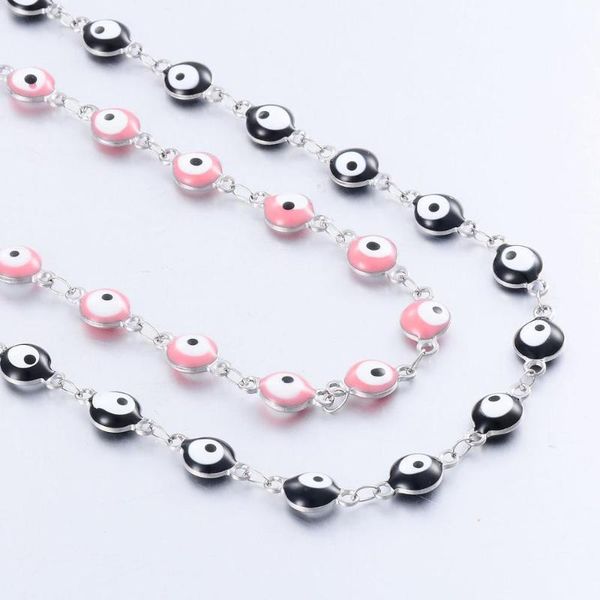 stainless steel ladies chain glasses type multiple colors can be customized chains, Silver
stainless steel ladies chain glasses type multiple colors can be customized chains, Silver