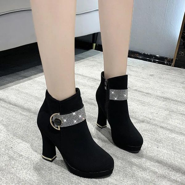boots women classic crystal shining autumn square heel for night club lady fashion botas femininas e9232, Black
boots women classic crystal shining autumn square heel for night club lady fashion botas femininas e9232, Black