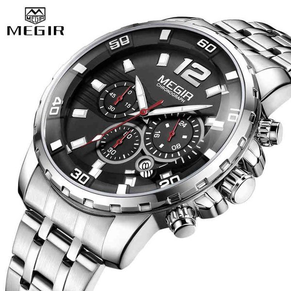 watches megir sport watch men fashion stainless steel quartz wristwatch military chronograph clock business casual waterproof, Slivery;brown
watches megir sport watch men fashion stainless steel quartz wristwatch military chronograph clock business casual waterproof, Slivery;brown