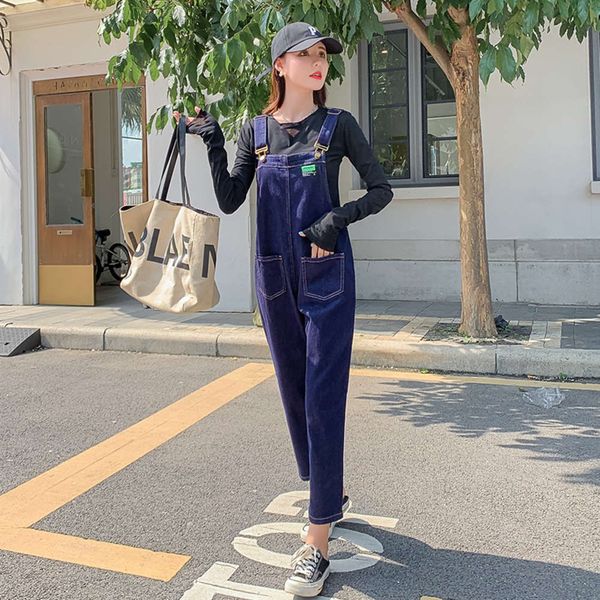 age reduced loose cool spring and autumn wide leg cowboy suspenders women's suspender jumpsuit, Blue
age reduced loose cool spring and autumn wide leg cowboy suspenders women's suspender jumpsuit, Blue