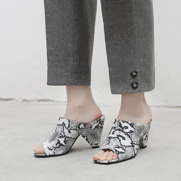 slippers white brown snake striped peep toe spike high heels women slides summer sandals plus size ladies shoes, Black
slippers white brown snake striped peep toe spike high heels women slides summer sandals plus size ladies shoes, Black