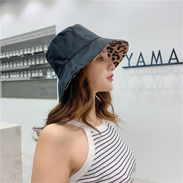 summer women's cloth hat double-sided leopard-print fisherman outdoor leisure sun japanese retro basin wide brim hats, Blue;gray
summer women's cloth hat double-sided leopard-print fisherman outdoor leisure sun japanese retro basin wide brim hats, Blue;gray