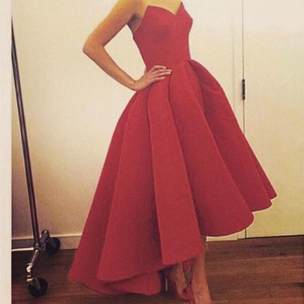 party dresses high low prom red satin draped sleeveless short front long back gowns vestidos de festa evening gown, White;black
party dresses high low prom red satin draped sleeveless short front long back gowns vestidos de festa evening gown, White;black